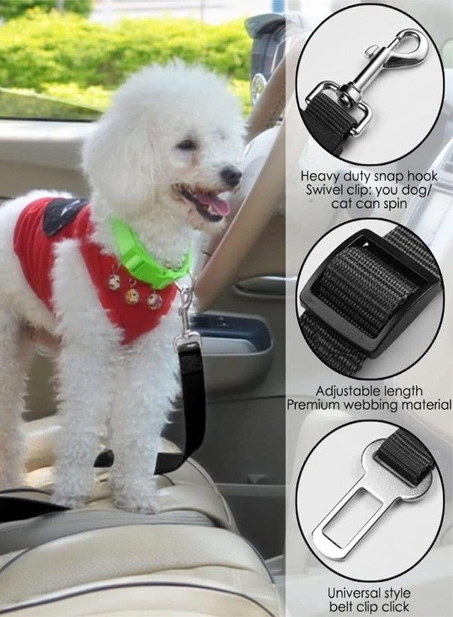 WenTigDY Dog Seat Belts 2 Pack Dog Car Seat Belts Adjustable Seat Belt for Car, Dog Seatbelt, Seat Belt for Dogs in Car Pet Seat Belts for Dogs, Cats and Pets(Black Pink) - Image 3
